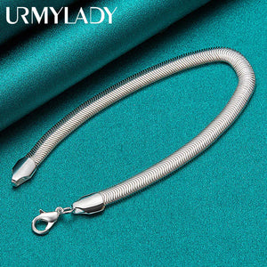 925 Silver 6mm Snake Chain Bracelet Wedding Party Jewelry