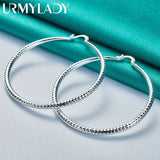 Sterling Silver Circle Earrings Wedding Charm Jewelry
