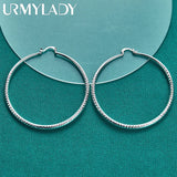 Sterling Silver Circle Earrings Wedding Charm Jewelry