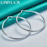 Sterling Silver Circle Earrings Wedding Charm Jewelry