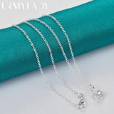 925 Silver AAAAA Zircon Round Pendant Necklace for Women