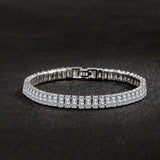 925 Silver Chain Crystal Hand Jewelry Women Charm Gift