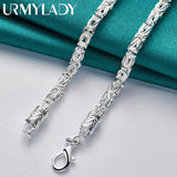 925 Sterling Silver Charm Chain Necklace 20 Inch