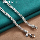 925 Sterling Silver Charm Chain Necklace 20 Inch