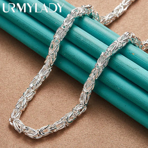 925 Sterling Silver Charm Chain Necklace 20 Inch