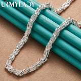 925 Sterling Silver Charm Chain Necklace 20 Inch