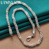 925 Sterling Silver Charm Chain Necklace 20 Inch