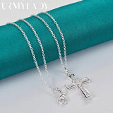 925 Silver Cross Love Necklace For Women Wedding Gift