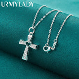 925 Silver Cross Love Necklace For Women Wedding Gift