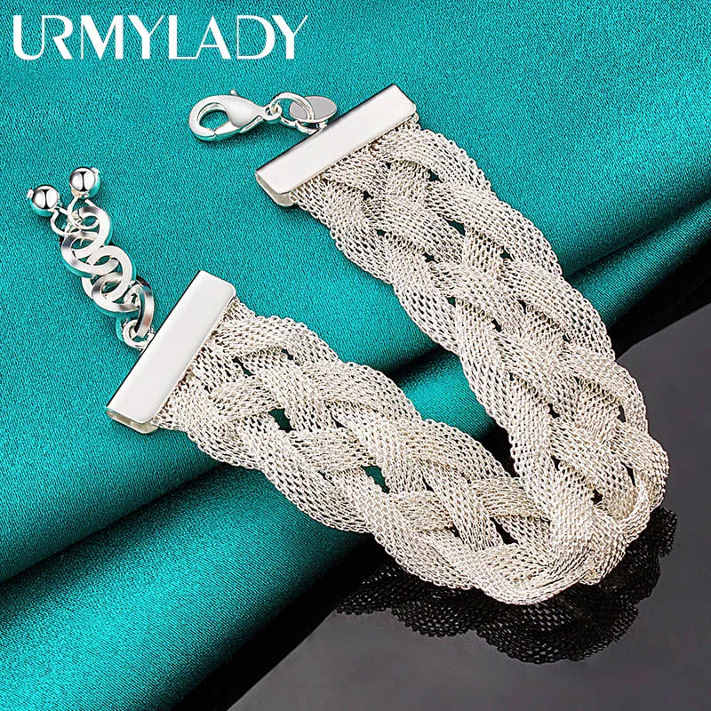 925 Silver Cross Chain Bracelet Wedding Jewelry