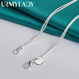 Sterling Silver Double Butterfly Necklace Snake Chain Pendant