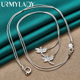 925 Silver Dragonfly Necklace for Women