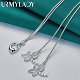925 Silver Dragonfly Necklace for Women