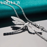 Dragonfly Pendant Necklace for Women - 925 Silver