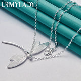 Dragonfly Pendant Necklace for Women - 925 Silver