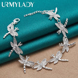 925 Silver Dragonfly Bracelet Wedding Jewelry