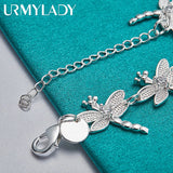 925 Silver Dragonfly Bracelet Wedding Jewelry