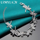 925 Silver Dragonfly Bracelet Wedding Jewelry