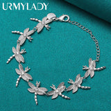 925 Silver Dragonfly Bracelet Wedding Jewelry