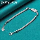 925 Silver Fish Chain Bracelet Wedding Party Jewelry