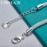 925 Silver Fish Chain Bracelet Wedding Party Jewelry