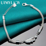 925 Silver Fish Chain Bracelet Wedding Party Jewelry