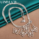 925 Silver Butterfly Pendant Necklace for Women