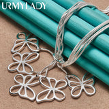 925 Silver Butterfly Pendant Necklace for Women