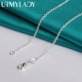 925 Silver Five Hearts Necklace Women Wedding Party Charm Jewelry