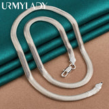925 Sterling Silver Flat Snake Chain 20 Inch Necklace Wedding Party Jewelry