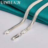 925 Sterling Silver Flat Snake Chain 20 Inch Necklace Wedding Party Jewelry
