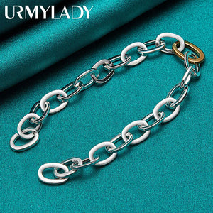 925 Silver Chain Ring Circle Bracelet Wedding Party Jewelry