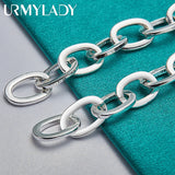 925 Silver Chain Ring Circle Bracelet Wedding Party Jewelry