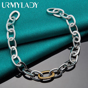 925 Silver Chain Ring Circle Bracelet Wedding Party Jewelry