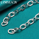 925 Silver Chain Ring Circle Bracelet Wedding Party Jewelry