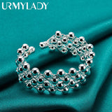 925 Silver Grape Bangles Bracelet Wedding Engagement Charm Jewelry