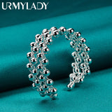 925 Silver Grape Bangles Bracelet Wedding Engagement Charm Jewelry