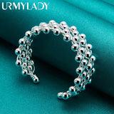 925 Silver Grape Bangles Bracelet Wedding Engagement Charm Jewelry