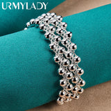 925 Silver Grape Bangles Bracelet Wedding Engagement Charm Jewelry