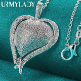 925 Silver Heart Pendant Necklace Women - Stylish Jewelry Gift