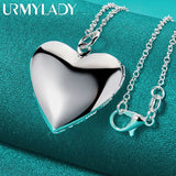 925 Silver Heart Pendant Necklace for Women - Elegant Jewelry