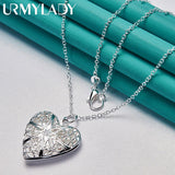 925 Silver Heart Pendant Necklace for Women - Elegant Jewelry