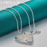 925 Silver Heart Pendant Necklace for Women - Elegant Jewelry