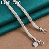 925 Silver Heart 18 Inch Pendant Necklace for Women