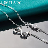 925 Silver Heart Pendant Necklace for Lady Wedding Party Jewelry