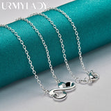 925 Silver Heart Pendant Necklace for Lady Wedding Party Jewelry