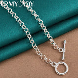 925 Silver High Heels Bag Pendant Necklace for Women Wedding Gift
