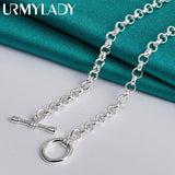 925 Silver High Heels Bag Pendant Necklace for Women Wedding Gift