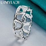 Sterling Silver Hollow Bears Ring For Women Wedding