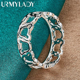 Sterling Silver Hollow Bears Ring For Women Wedding